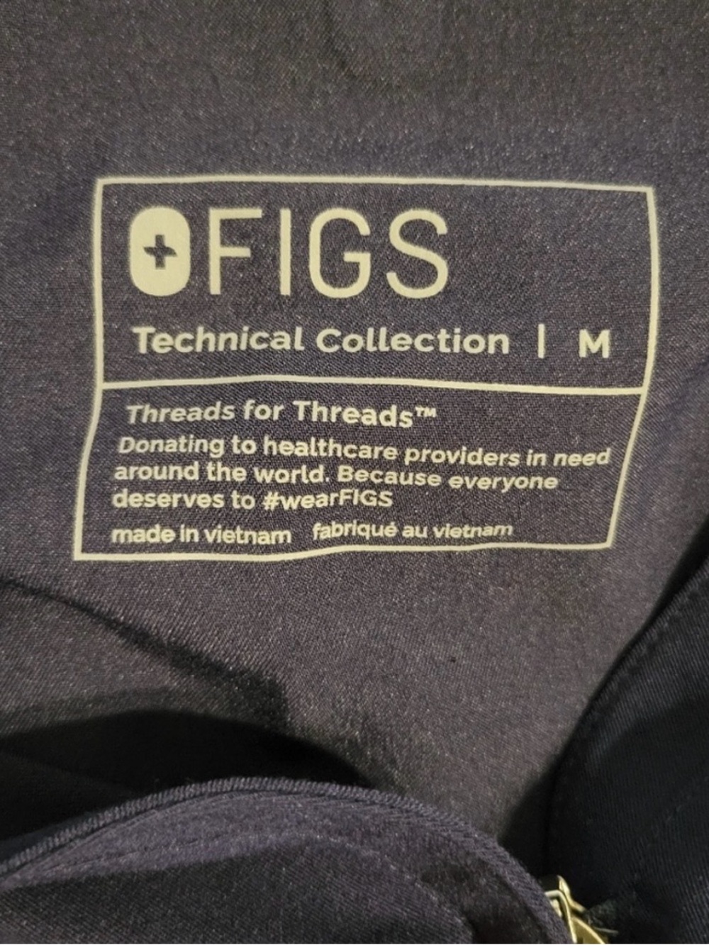 Figs Navy Blue Jumpsuit Jogger Scrubs Size Medium - Picture 7 of 9